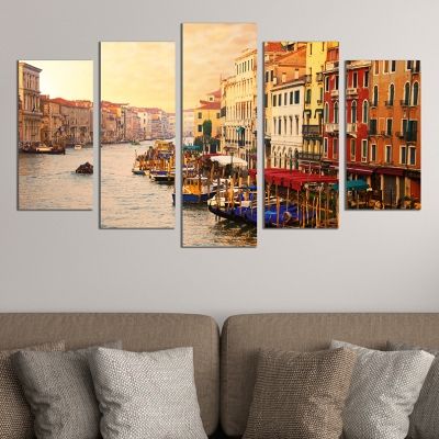 0363 Wall art decoration (set of 5 pieces) Venice