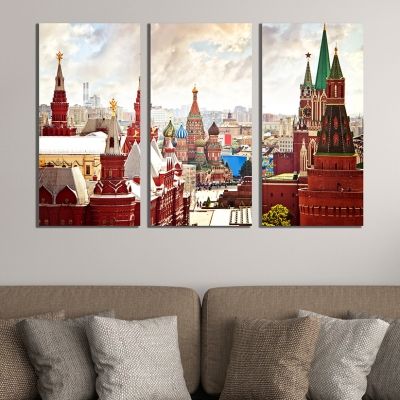 0376 Wall art decoration (set of 3 pieces)  Moscow