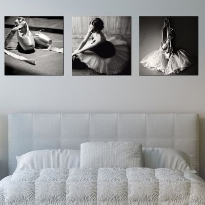 комплект от 3 картини Балет черно-бяло