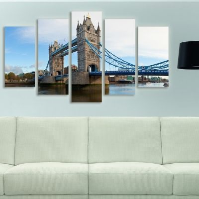 0112 Wall art decoration (set of 5 pieces) Tower Bridge London