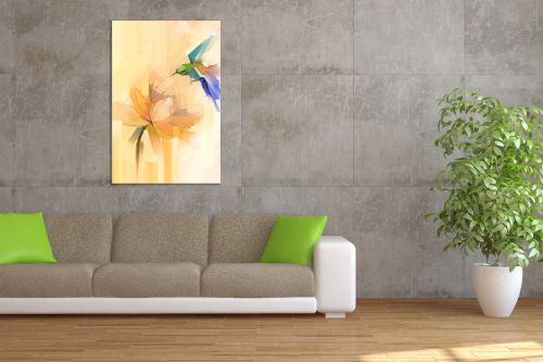 0887 Wall art decoration Abstraction - flower and bird