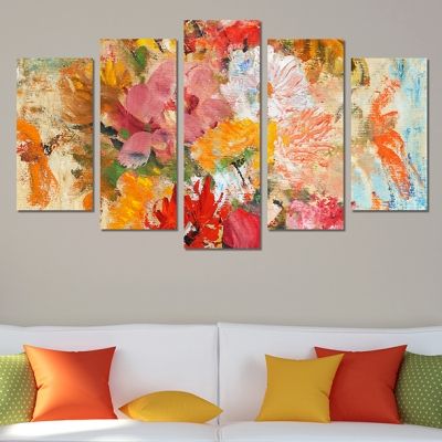 0213_1 Wall art decoration (set of 5 pieces) Color feeling