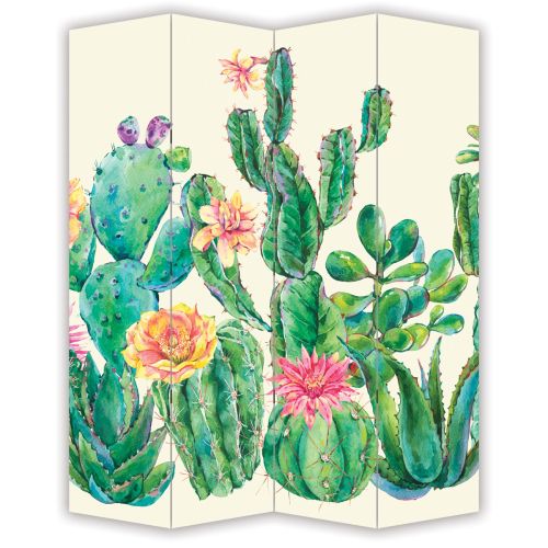 P1042 Decorative Screen Room divider Cactuses (3,4,5 or 6 panels)