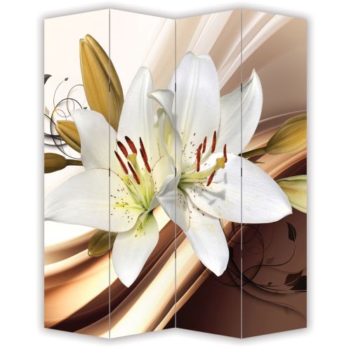 P1024 Decorative Screen Room divider Abstraction with lilium (3,4,5 or 6 panels)