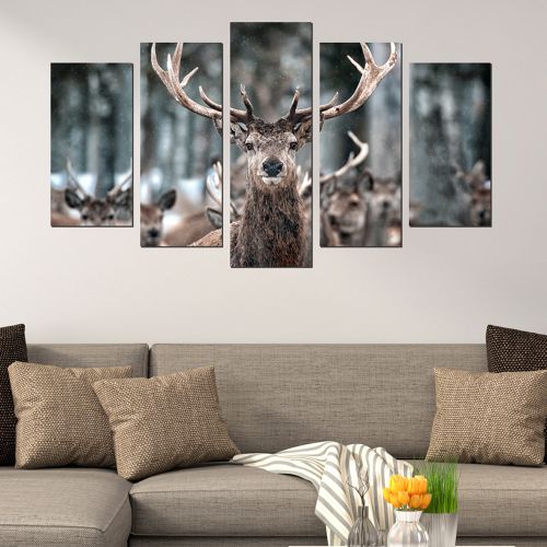 Wall art decoration (set of 5 pieces) Levender