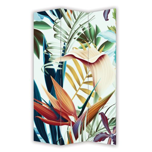 P0892 Decorative Screen Room divider Colorful tropical leaves (3,4,5 or 6 panels)