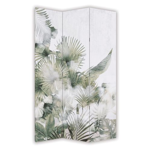 P0896 Decorative Screen Room divider Tropical leaves  in green (3,4,5 or 6 panels)