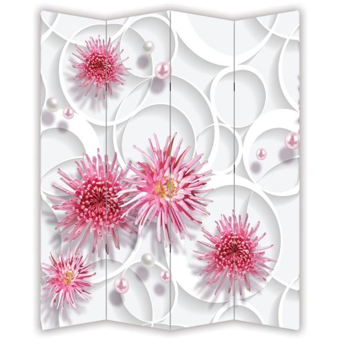 P9190 Decorative Screen Room divider Flowers and pearls (3, 4, 5 or 6 panels)