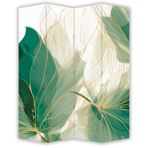 P0984 Decorative Screen Room divider Abstraction with leaves (3,4,5 or 6 panels)