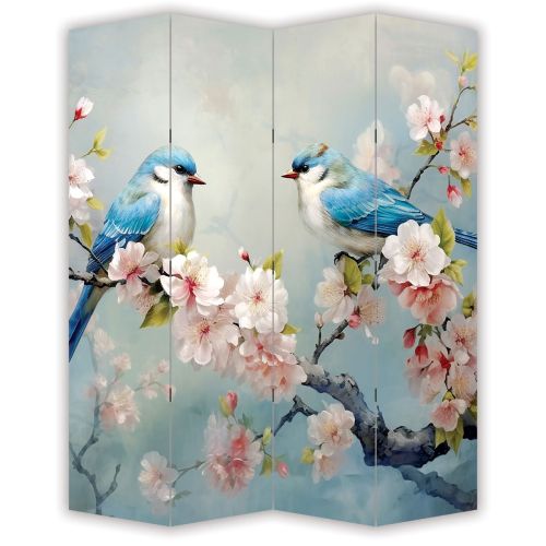 P1027 Decorative Screen Room divider Flowers and birds (3,4,5 or 6 panels)