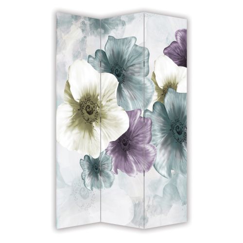 P0990 Decorative Screen Room divider Abstraction with flowers (3,4,5 or 6 panels)