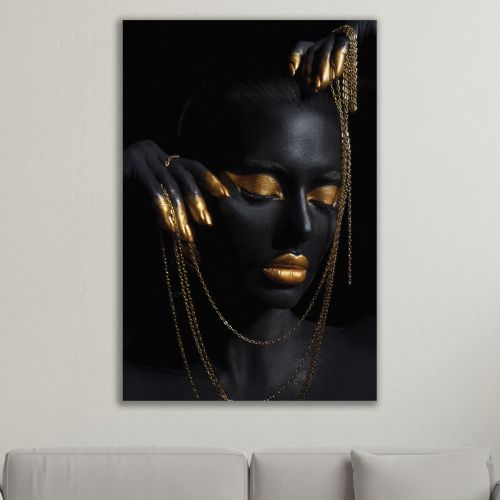 1039 Wall art decoration Golden makeup