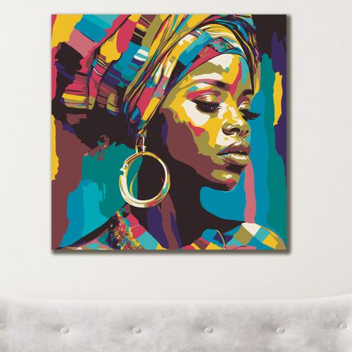 1043 Wall art decoration Abstraction African Woman