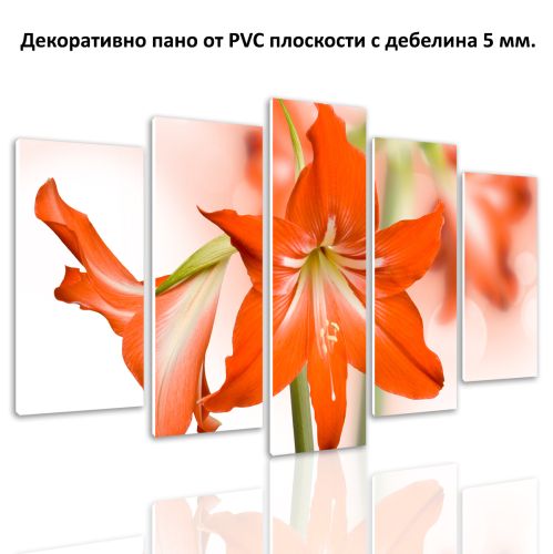 0202 Wall art decoration (set of 5 pieces) Lilium