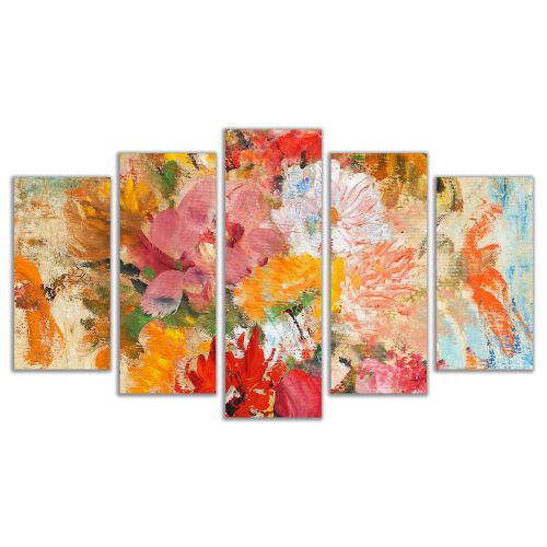 0213_1 Wall art decoration (set of 5 pieces) Color feeling