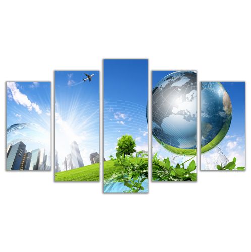 0220 Wall art decoration (set of 5 pieces) Eco Planet