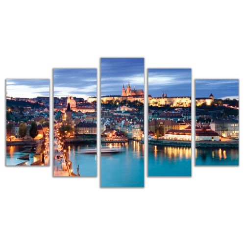 0385 Wall art decoration (set of 5 pieces) Prague