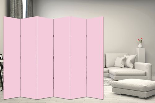 P7004 Decorative Screen Room divider Pastel pink (3,4,5 or 6 panels)