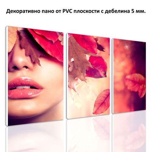 0212 Wall art decoration (set of 3 pieces) Autumn kiss