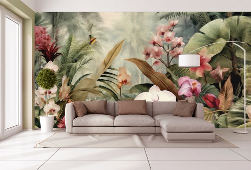 T9233 Wallpaper Tropical orchids