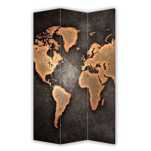 P0451 Decorative Screen Room divider Old map (3,4,5 or 6 panels)