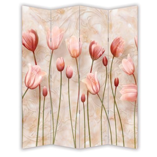 P9002 Decorative Screen Room divider Soft tulips (3,4,5 or 6 panels)