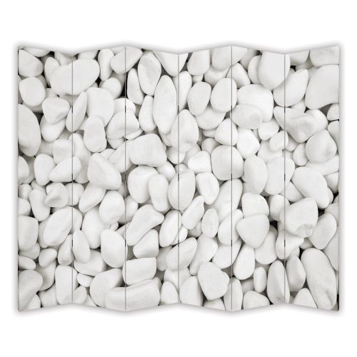 P9143 Decorative Screen Room divider White stones (3, 4, 5 or 6 panels)