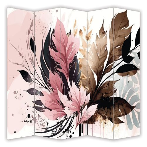 P0951 Decorative Screen Room divider Abstract flowers and leaves (3,4,5 or 6 panels)