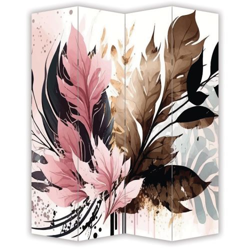 P0951 Decorative Screen Room divider Abstract flowers and leaves (3,4,5 or 6 panels)