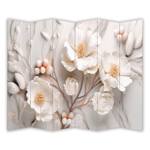 P9230 Decorative Screen Room divider 3D Flowers (3, 4, 5 or 6 panels)