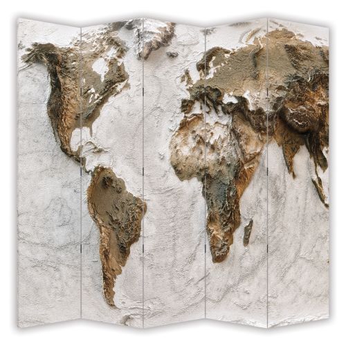 P9232 Decorative Screen Room divider Worldmap (3,4,5 or 6 panels)