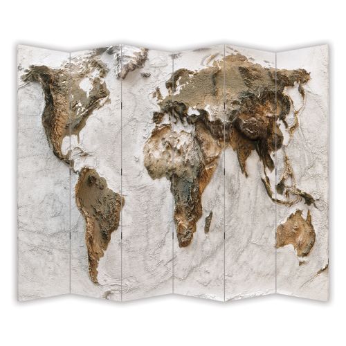 P9232 Decorative Screen Room divider Worldmap (3,4,5 or 6 panels)