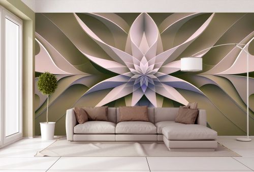 T9257 Wallpaper 3D Symmetrical Shapes