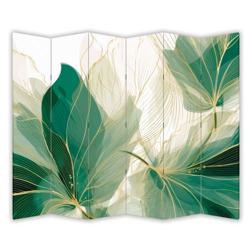 P0984 Decorative Screen Room divider Abstraction with leaves (3,4,5 or 6 panels)