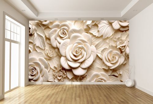 T9261 Wallpaper 3D Beige roses