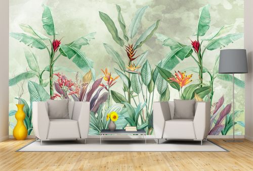 T9267 Wallpaper Tropical leaves