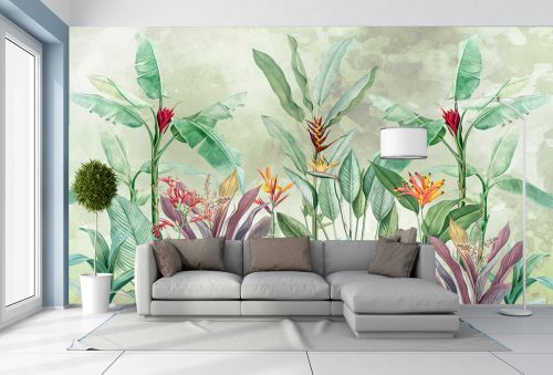 T9267 Wallpaper Tropical leaves