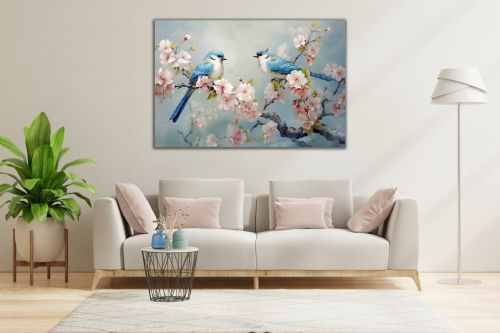 1027_1 Wall art decoration Flowers and birds