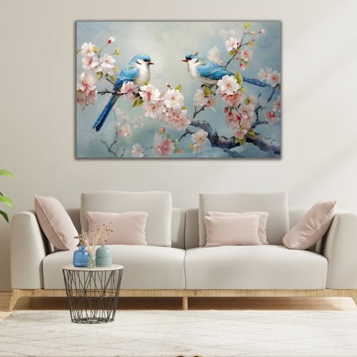 1027_1 Wall art decoration Flowers and birds