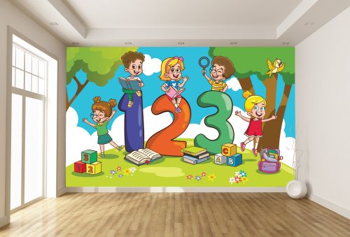 T9276 Wallpaper School-loving kids