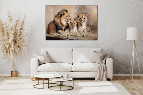 1030 Wall art decoration Lions family