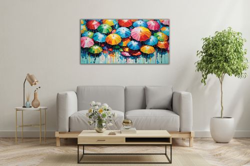 1038 Wall art decoration Colorful umbrellas