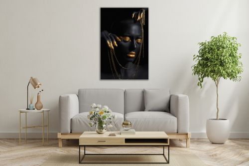 1039 Wall art decoration Golden makeup