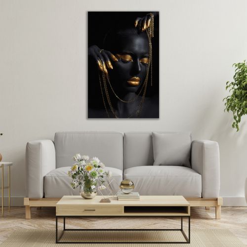 1039 Wall art decoration Golden makeup