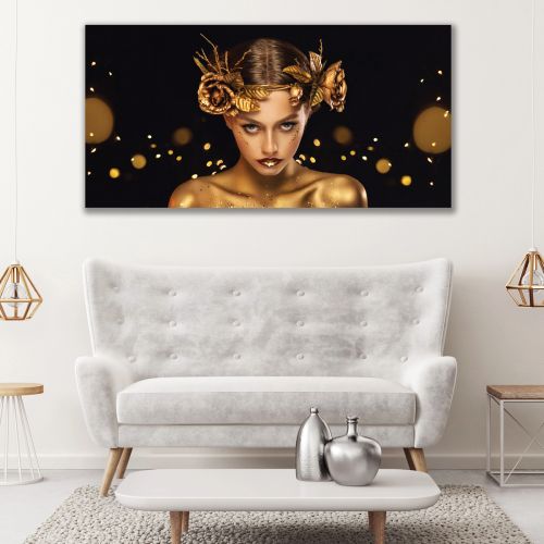 1040 Wall art decoration Golden makeup